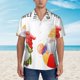 thumbnail image 2 of Fotbe Summer Gnome Camisa Hawaiana para Hombre Unisex – Camisa Casual de Verano con Botones de Manga Corta de Algodón y Lino,Small, 2 of 7