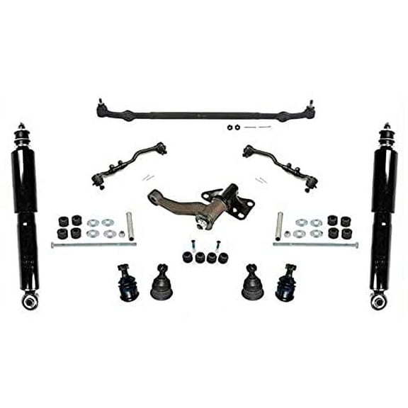 Fits Nissan Frontier 98-04 4 Cly Rear Wheel Drive Ball Joints Tie Rods Idle arm Center Link Shocks 13 Pcs