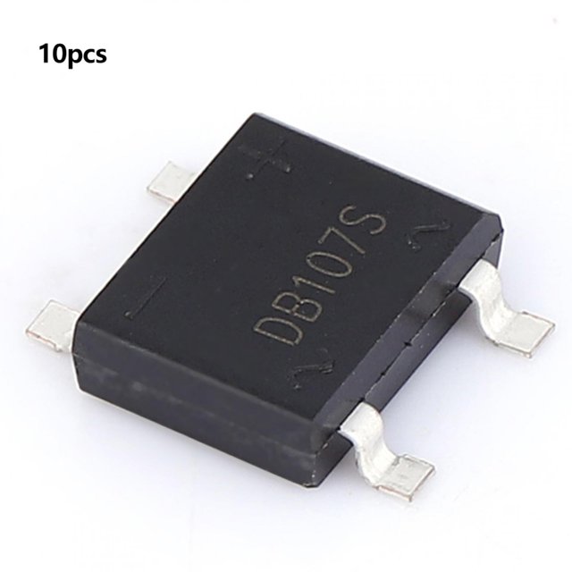 Puente rectificador diodo puente rectificador diodos electrónicos 1A 1000V DB107S Lotes múltiples Puente rectificador cuadrado Voltaje de corriente completa 10pcs ANGGREK Otros