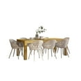 thumbnail image 2 of Midtown Concept Ambar 9-Piece Patio Rectangular Table Set | Eucalyptus Wood | Ideal for Indoors, Gray With White Cushions, 2 of 5