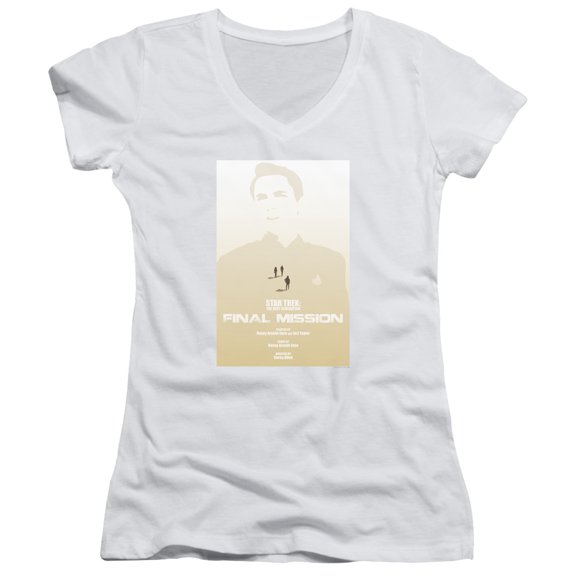 Star Trek Tng Season 4 Episode 9 Junior Women's V-Neck T-Shirt White
