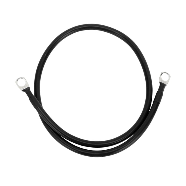 Cable de inversor de batería universal de 1 Pc Unique Bargains 3/8" terminal 2.5FT 5 AWG negro de cobre estañado
