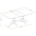 thumbnail image 6 of East West Furniture Dining Room Set Buttermilk & Cherry, NAWE9-BMK-W, 6 of 7
