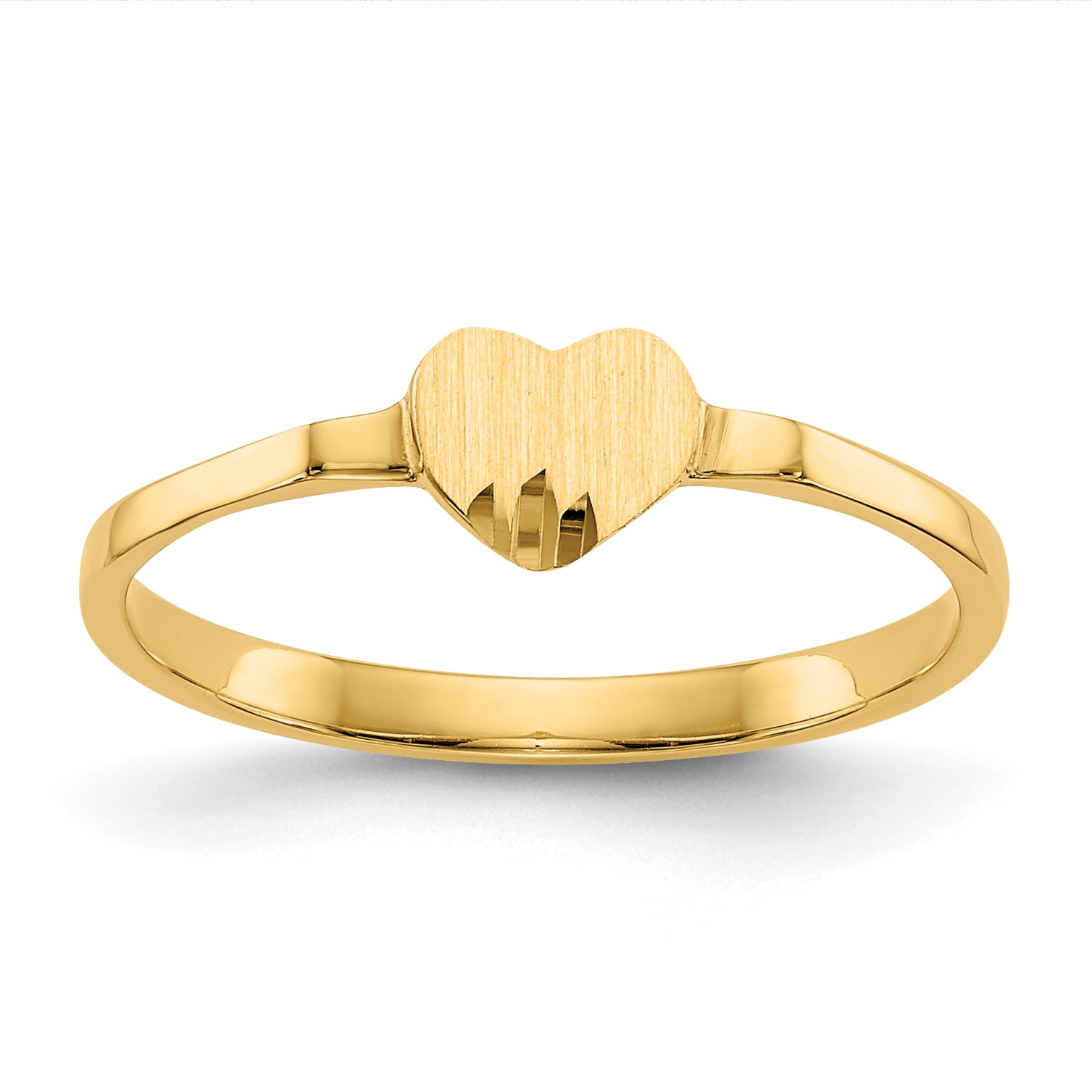 Baby and Children 14K White Gold Signet Heart Ring