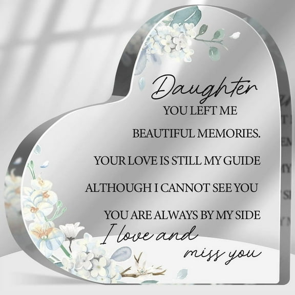 Sympathy Memorial Gifts For Loss Of Daughter Loss Of Daughter Sympathy Gifts Bereavement Condolences Grief Gifts Funeral Memorial Decor Sign Remembrance Plaque For Loss Daughter 4X4 In