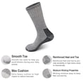 thumbnail image 3 of Men's Extra Heavy Cushion Wool Blend Outdoor Hiking Ski Crew Socks with Moisture Wicking, 3 of 7