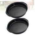 thumbnail image 3 of UPOUART 2PCS Carbon Steel Pizza Bread Pan for Baking Delicious Pizzas Black, 3 of 8