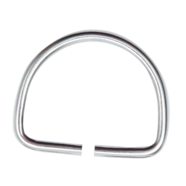 Hebilla metálica en forma de D para cinturones de tela, accesorios, repuesto, anillo conector para L