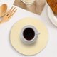 thumbnail image 4 of Woven Table Mat | Round Coffee Dining Placemat – Oil-Proof Waterproof Heat-Resistant Pad | Stylish Elegant Yarn Ramie Design | Easy Clean | 18cm | Set of 3 | for Home Restaurant Desk, 4 of 6