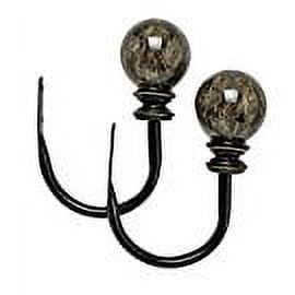 Decopolitan 1" Marble Ball, Single Curtain Rod, Marble Bronze