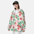 thumbnail image 4 of Pofeuu Strawberry Print Sun Protection Outdoor Lightweight Full Zip UV Cooling Hoodie Long Sleeve Summer Clothing for Outdoor Hiking-X-Large, 4 of 5