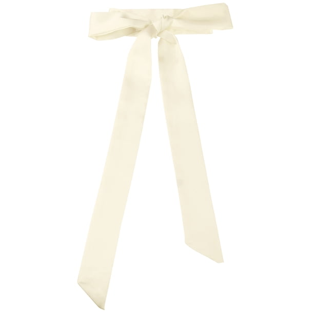 Bufanda flaca de mujer Color sólido Bufandas largas puras Pañuelo para el cuello Beige 196*5cm/77.17*1.97 inches(L*W)