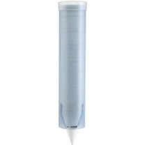 San Jamar Pull Type Water Cup Dispenser, Frosted Blue, Transparent