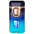 thumbnail image 2 of maxiaoxia Flame Lighter With 5 Flints Blue Visible Compartment Windproof Butane Gas Lighter Adjustable Soft Flame And Flame 2-in-1 Refillable Butane Lighte Cigar Lighter For Father's Day Birthday, 2 of 5