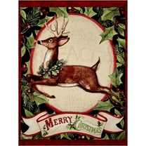 Springs Creative Woodland Deer 36in Panel Black 100% Cotton Fabric sold by the panel