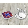 thumbnail image 3 of Letter N Chevron Orange and Blue Compact Mirror CJ1044-NSCM, 3 of 4