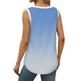 thumbnail image 6 of Kagetolytai Tank Tops for Women Womens Tank Top U Neck Basic Casual Flowy Summer Sleeveless Deep Side Cut Print Tops for Women Tank Top Light Blue 3X, 6 of 6