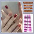 thumbnail image 5 of Uñas postizas largas cortas multicolor Minnieouse manicura de uñas accesorios de belleza DIY cubierta completa puntas de arte Púrpura claro, 5 of 5
