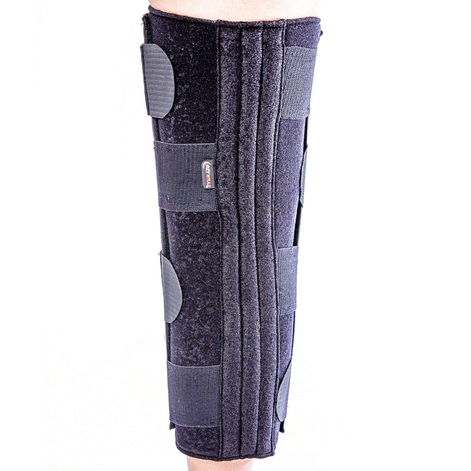 Ezy Wrap Compression Knee Immobilizer – Comfortable Knee Brace with Moldable Stays – Universal Knee Splint for ACL, MCL & Injury Recovery