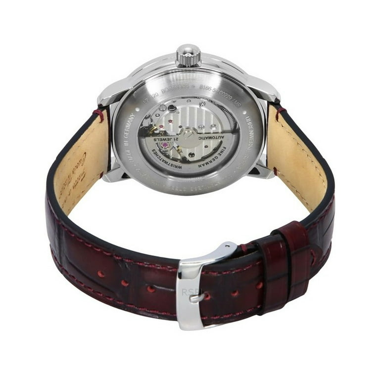 Zeppelin LZ 120 Bodensee Leather Strap Red Open Heart Dial