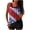 Red, variant on WREESH 4Th of July Festive Wear Swimsuit Women's American Flag Tankini with Matching Bottoms for Beach and Swimming Pool Events Red