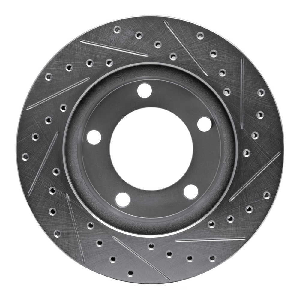 Dynamic Friction Company 631-54131L DFC Brake Rotor - Drilled And Slotted - Silver