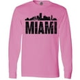 thumbnail image 3 of Inktastic Miami Skyline Grunge Long Sleeve T-Shirt, 3 of 5