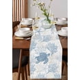 thumbnail image 2 of Blue Grey Coastal Table Runner Sea Turtle Nautical Coral Summer Beach Tablerunners 13 x 60 Inch, Table Decorations Tabletop Scarf for Summer Gathering Holiday Farmhouse Kitchen Dining Decor, 2 of 6