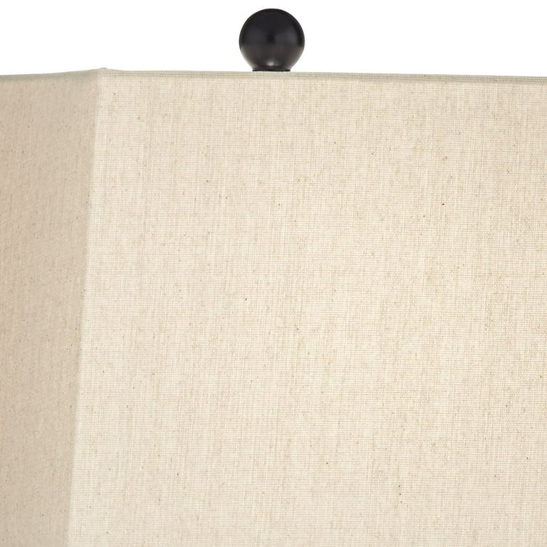 John timberland modern farmhouse table lamps set of 2 led gray wood dark metal rectangular shade for living room bedroom bedside deals
