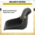 thumbnail image 3 of VEVOR Asiento de tractor universal, respaldo alto industrial, reemplazo de asiento de cortacesped y cortacesped de PVC negro, dos orificios de drenaje Marco de acero Asiento compacto para montacargas, 3 of 9