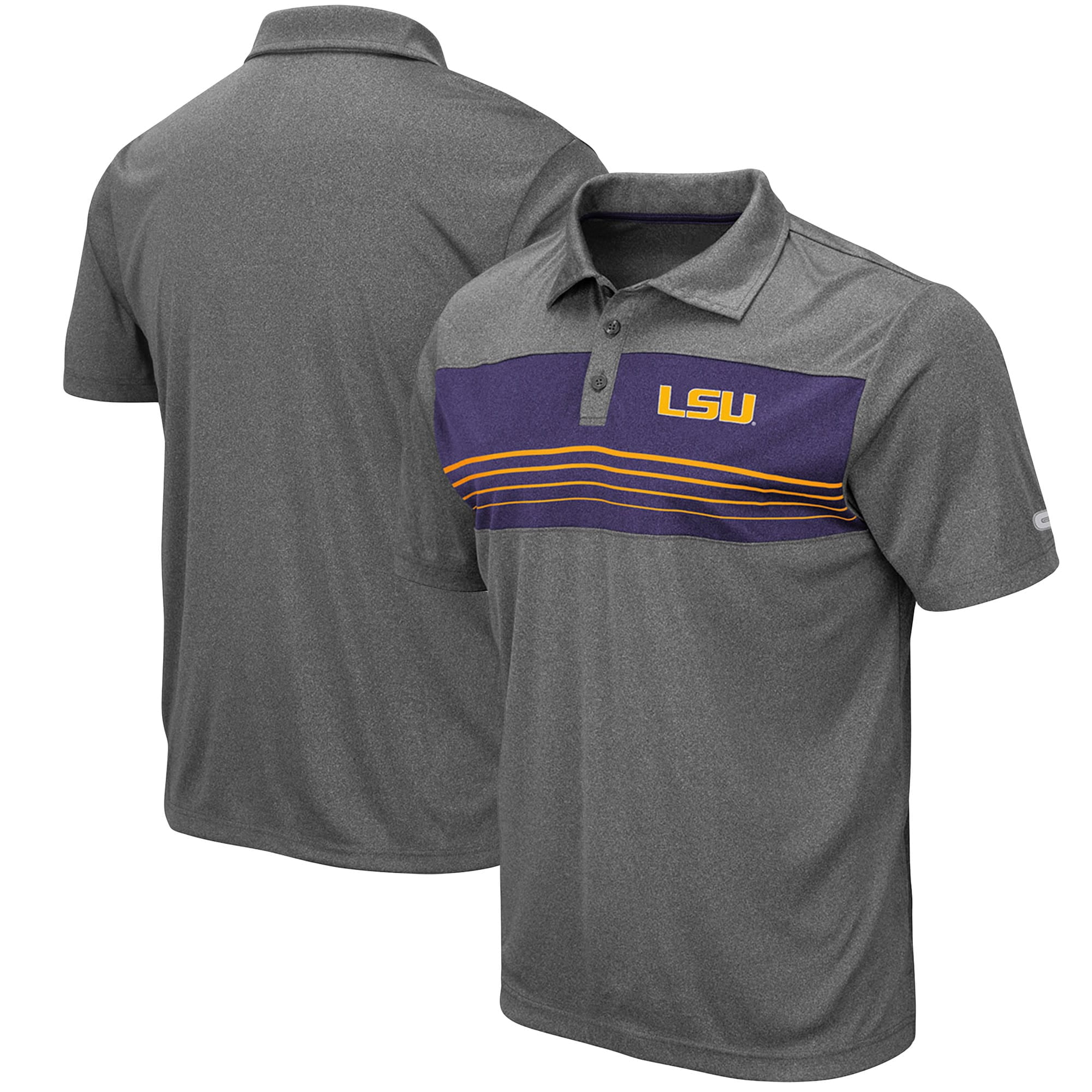Men's Colosseum Heathered Charcoal LSU 
