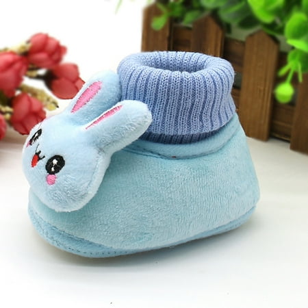 

Relanfenk Baby Sneakers Toddler Cartoon Rabbit Shoes Soft Sole Prewalker Warm Shoes
