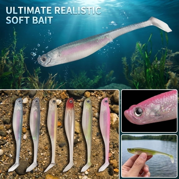 Soft Bait Fish Swimbait Without Hooks Fishing Lure Artificial Silicone Bait Fishing Tackle Goods