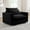 Black, variant on Deep Seat Single Sofa, Upholstered Accent Chair with Waist Pillow, Modern Sectional Sofa Couches for Living Room, Office, Apartment, Small Comfy Couch, Beige