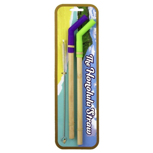 Totally Bamboo Set de 2 popotes reutilizables Totally Bamboo 206723