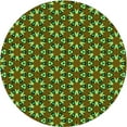 thumbnail image 1 of Ahgly Company Indoor Round Patterned Bakers Brown Area Rugs, 8' Round, 1 of 6