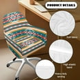 thumbnail image 5 of Xixirimido Aztec Tribal Printings Swivel Office Armchair Cover Stretch Computer Desk Chair Slipcover Mid Back Accent Dining Chair Covers Non-slip for Home Living Room, 5 of 7
