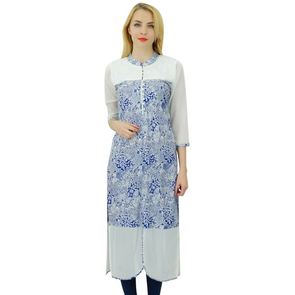 Bimba Straight Rayon Custom Kurta Kurti Ethnic Indian Top Casual Formal Tunic