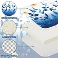 thumbnail image 5 of FRAMICS 16-Piece Ombre Floral Shower Curtain Sets with Rugs, Blue Eucalyptus Leaves Bathroom Sets, Waterproof Fabric Bathroom Curtain Decor with Hooks, 5 of 9