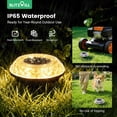 thumbnail image 6 of BLITZWILL Solar Ground Lights Outdoor, 12 Pack Bright LED Solar Pathway Lights Waterproof for Landscape Decoration, Deck Lighting for Garden Walkway Driveway (Warm White), 6 of 8