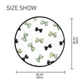 thumbnail image 5 of 36.2 Inch Round Floor Mat Green and Black Bows Carpet Decor Rug for Living Room Bedroom, 5 of 6