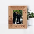 thumbnail image 1 of Thank You For Being My Groomsman On My Wedding Day Personalized Wooden Frame 3 1/2" x 5" Brown (Vertical), 1 of 1