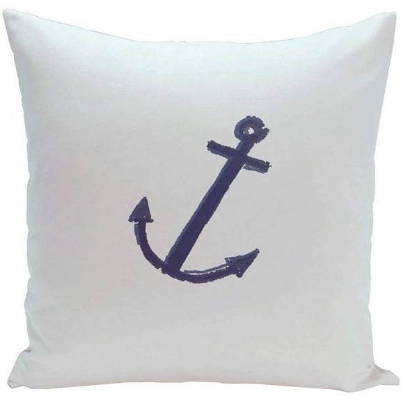 Simply Daisy 16" x 16" Anchored Polyester Indoor/Outdoor Pillow, Blue (1 count)