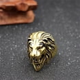 thumbnail image 4 of Men's Lion Ring Titanium Steel Casting European Ring American Ring Animal Ring Biker Ring Statement Ring Jewelry, 4 of 7