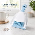 thumbnail image 6 of Dustpan and Brush Set,Mini Wall Mounted Hanging SpaceSaver Cleaning Tool with Non-Slip Grip for Kitchen Bathroom Office,Light Blue, 6 of 6