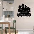 thumbnail image 2 of Craftnamesign Custom Horse Metal Key Holder, Running Horses Decorative, Metal Coat Rack, 2 of 5
