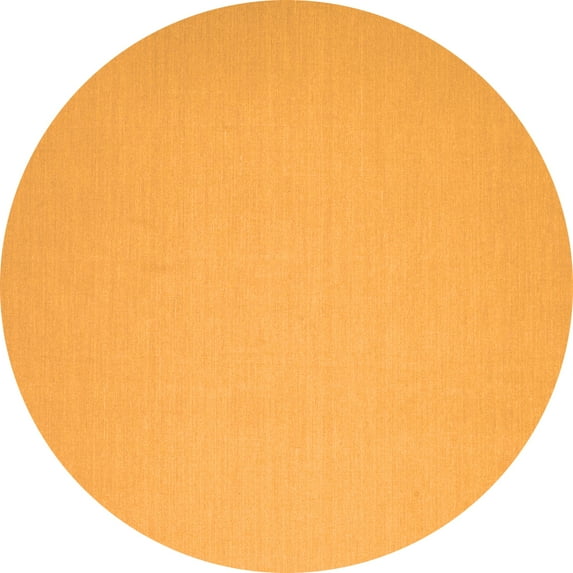 Ahgly Company Indoor Round Abstract Orange Contemporary Area Rugs, 8' Round