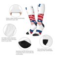 thumbnail image 3 of Disketp Gnome Independence Day Print Unisex Contrast Color Stockings Lightweight Breathable Ventilation Ankle Contrast Color Stockings, Contrast Color Stockings for Daily, 3 of 6