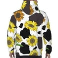 thumbnail image 7 of Wukai Sunflowers Country Print Men Hoodies Fleece Sweatshirts Long Sleeve Sweaters Pullover Fall Outfits Winter Clothes-X-Large, 7 of 7