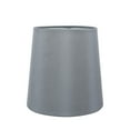 thumbnail image 2 of Meriville Set of 5 Gray Faux Silk Clip On Chandelier Lamp Shades, 4-inch by 5-inch by 5-inch, 2 of 5